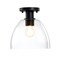 Designers Fountain Indigo 10 in. 1-Light Matte Black Modern Semi Flush Mount with Clear Glass Shade for Bedrooms D312M-SF-MB - alternate 1